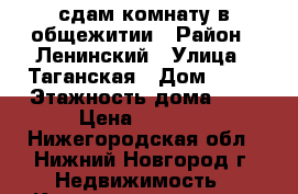 сдам комнату в общежитии › Район ­ Ленинский › Улица ­ Таганская › Дом ­ 10 › Этажность дома ­ 5 › Цена ­ 5 000 - Нижегородская обл., Нижний Новгород г. Недвижимость » Квартиры аренда   . Нижегородская обл.